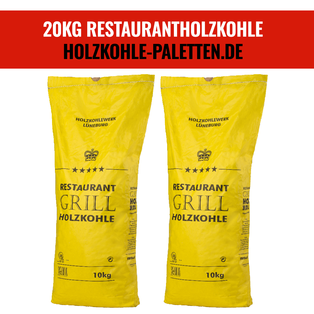 20-kg-Säcke Restaurantholzkohle Grillkohle – Premium-Holzkohle für Restaurantgrills und Barbecues