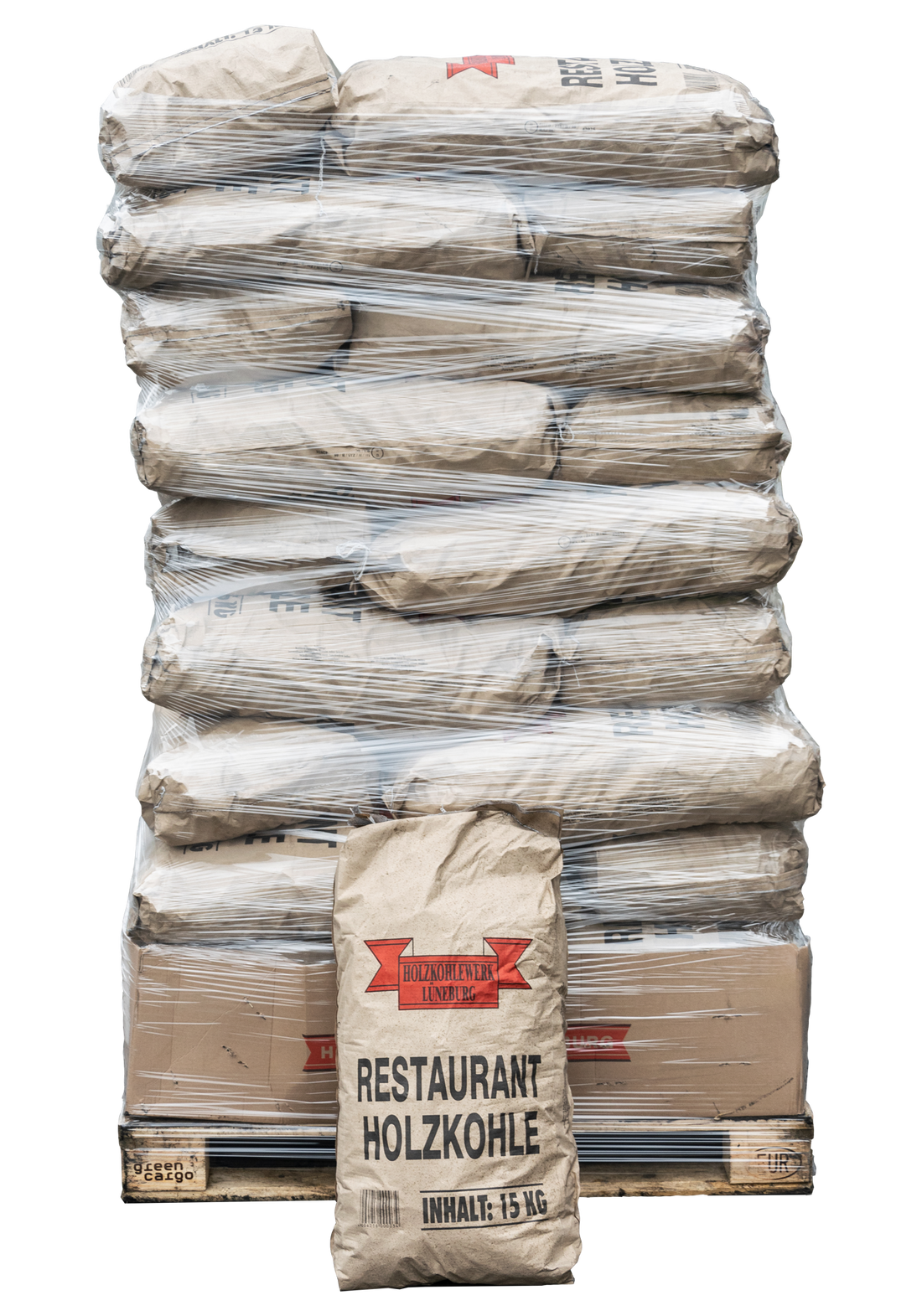 Restaurant-Holzkohle große Holzkohlebriketts 15 Kilogramm pro Packung